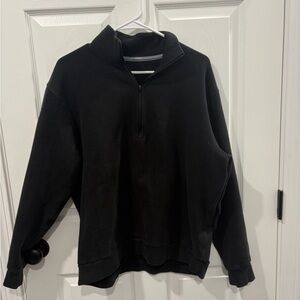 lululemon athletica Men's Black Half-Zip Pullover Sweater